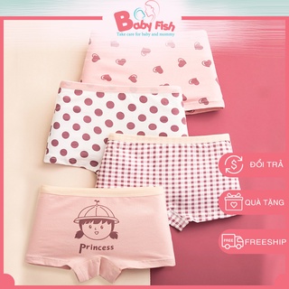 Set 4 quần chip màu hồng dễ thương cho bé gái