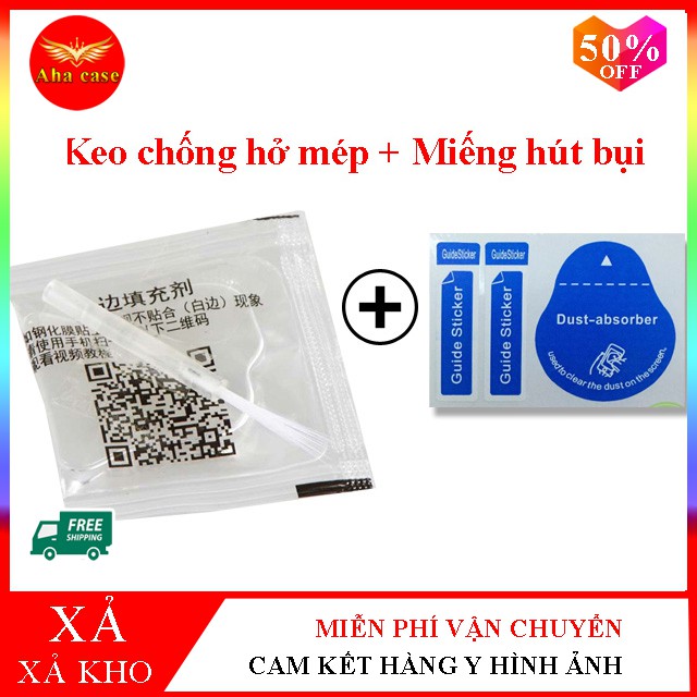 [Rẻ vô địch] Keo dán chống hở mép + Miếng hút bụi màn hình điện thoại khi dán kính cường lực cho tất cả các dòng máy