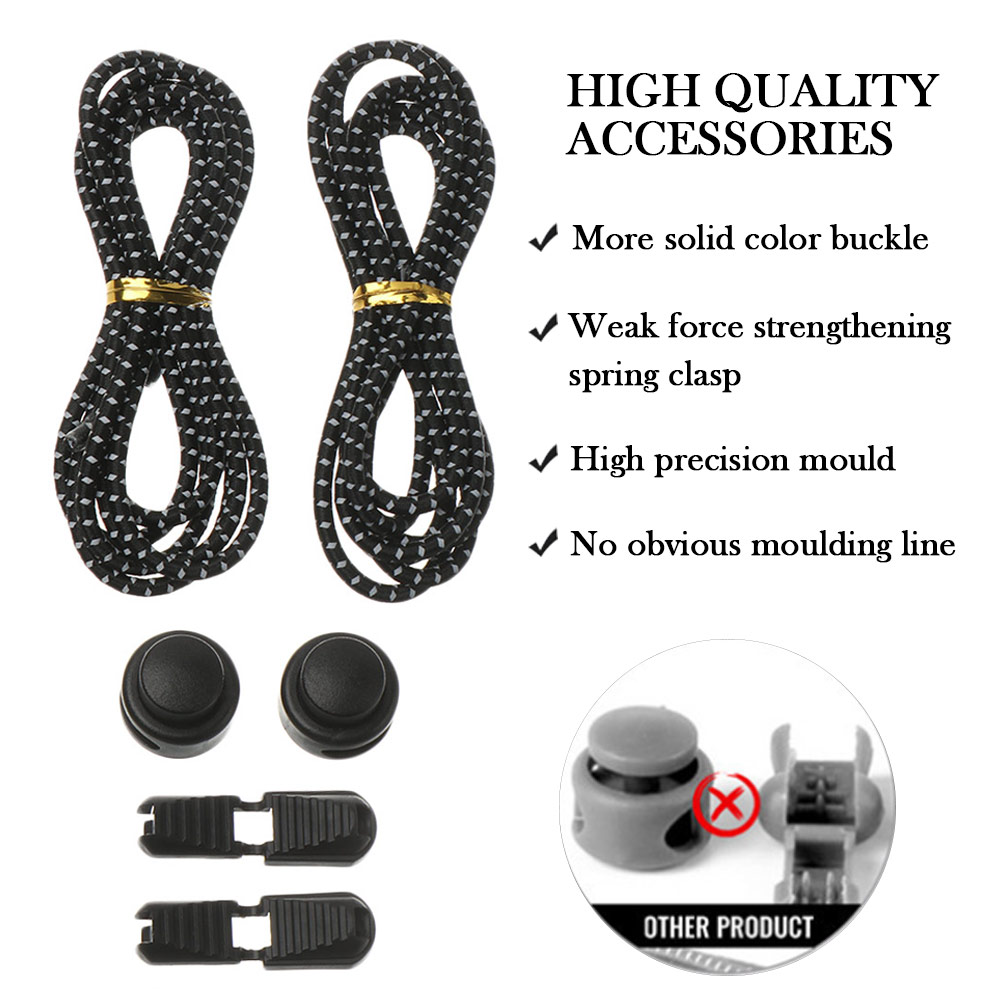 1 Cặp Dây Giày Thể Thao Đàn Hồi Nhiều Màu