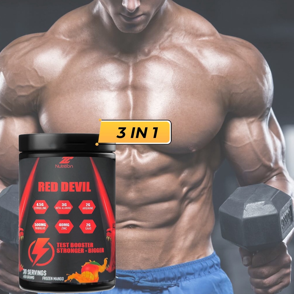 Z Nutrition Red Devil Pre Workout Mạnh,Tăng Testosterone, Tăng Sức Bền Và Hiệu Suất Tập Luyện X10