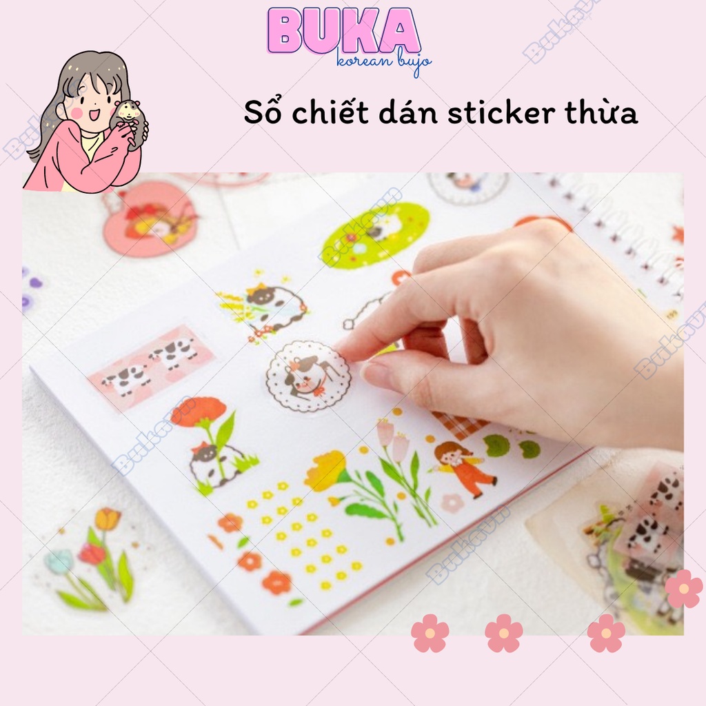 Sổ chiết và lưu trữ sticker washi size A5 có lò xo Buka Sổ bảo quản hình dán washi tape