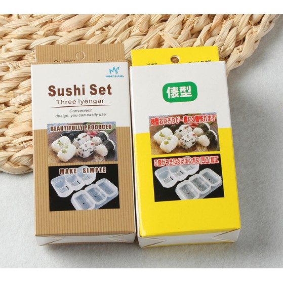 [Đồ Tiện ích] Khuôn làm sushi, dụng cu nhấn cơm mini an toàn, tiện dụng