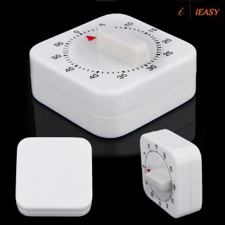 IE❤60 Minutes Kitchen Timer Count Down Alarm Reminder White Square Mechanical Timer