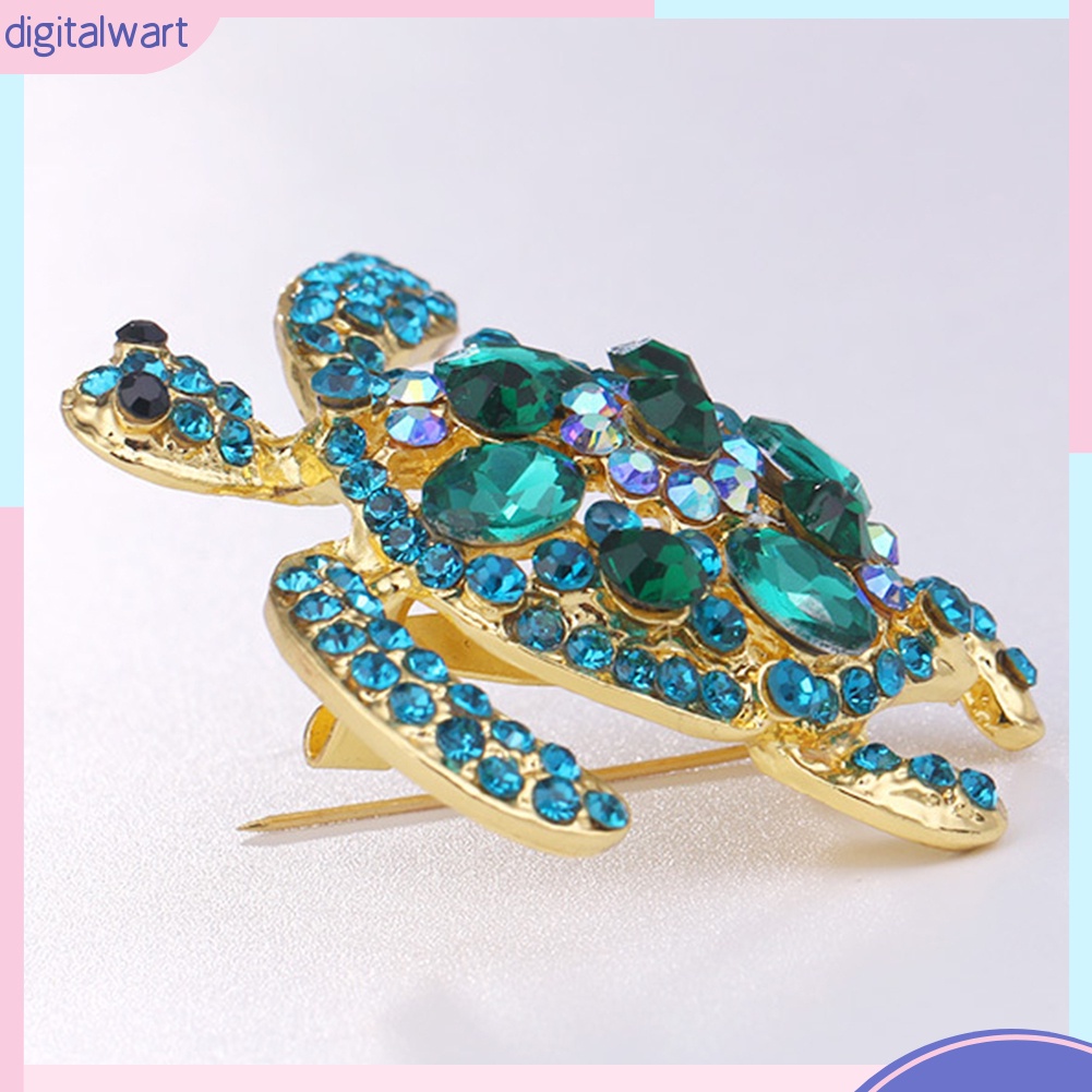 Ghim Cài Thiết Kế Rùa Biển Đính Đá Dễ Thương Sang Trọng Cho Nữ