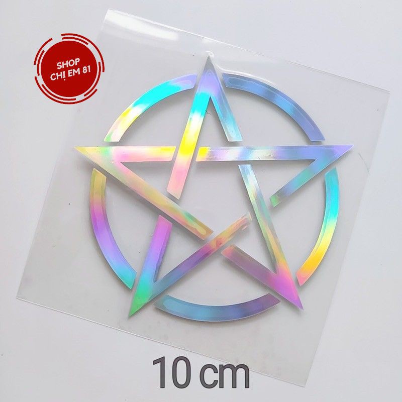 Tem dán trang trí xe máy, ô tô Thuỷ Thủ Mặt Trăng, ngôi sao biểu tượng ma thuật