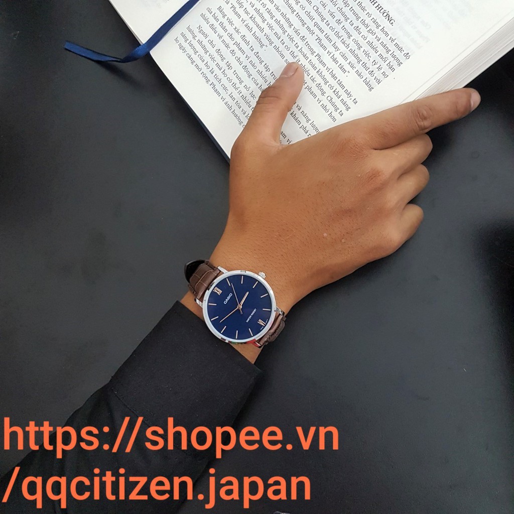 Đồng hồ nam Casio MTP-VT01L-2BUDF dây da