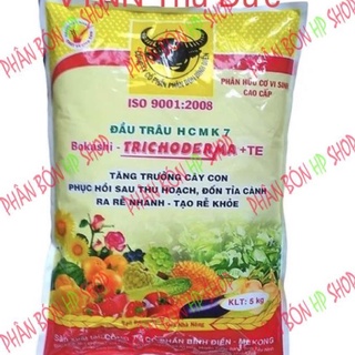 Phân hữu cơ vi sinh đầu trâu hcmk 7 gói 5kg