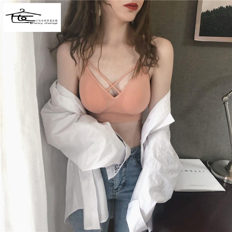 Áo Hai Dây Quấn Ngực Không Gọng Thép Thời Trang Hàn Quốc Gợi Cảm Hàng Mới Cho Nữ Sinh Trung Học