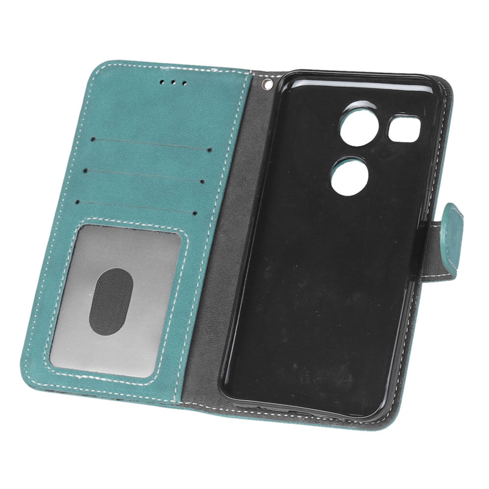 Bao da PU điện thoại dạng ví nắp từ tính phong cách Vintage dành cho LG Google Nexus 5X H798 H791F H790 H791