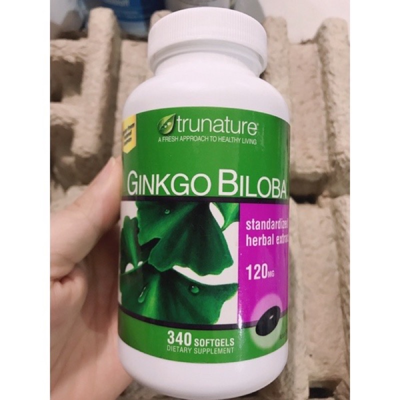 Viên uống bổ não Ginkgo Biloba 120mg Trunature 340 viên [Mỹ]