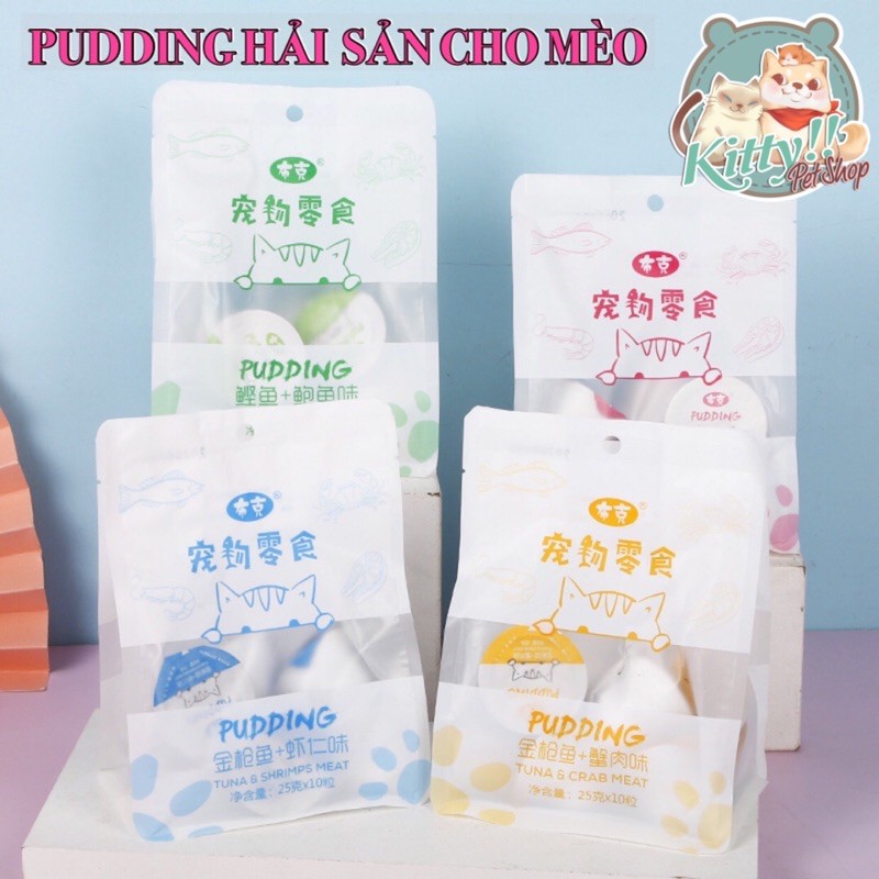 Viên PUDDING súp hải sản dinh dưỡng cho chó mèo PiPiTao 25gr