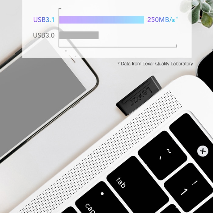 Lexar S47 USB 3.1 Ổ đĩa flash 32G Ổ bút 64G 128G U Disk Memory Stick mã hóa mặt dây chuyền mini tương thích với USB 3.0 / 2.0 | BigBuy360 - bigbuy360.vn