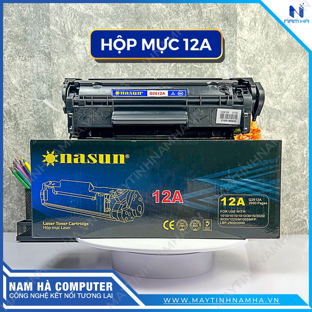 Hộp mực máy in 2900 3000 Có NÚT NẠP MỰC và NÚT XẢ MỰC THẢI dễ dàng đổ mực 12A
