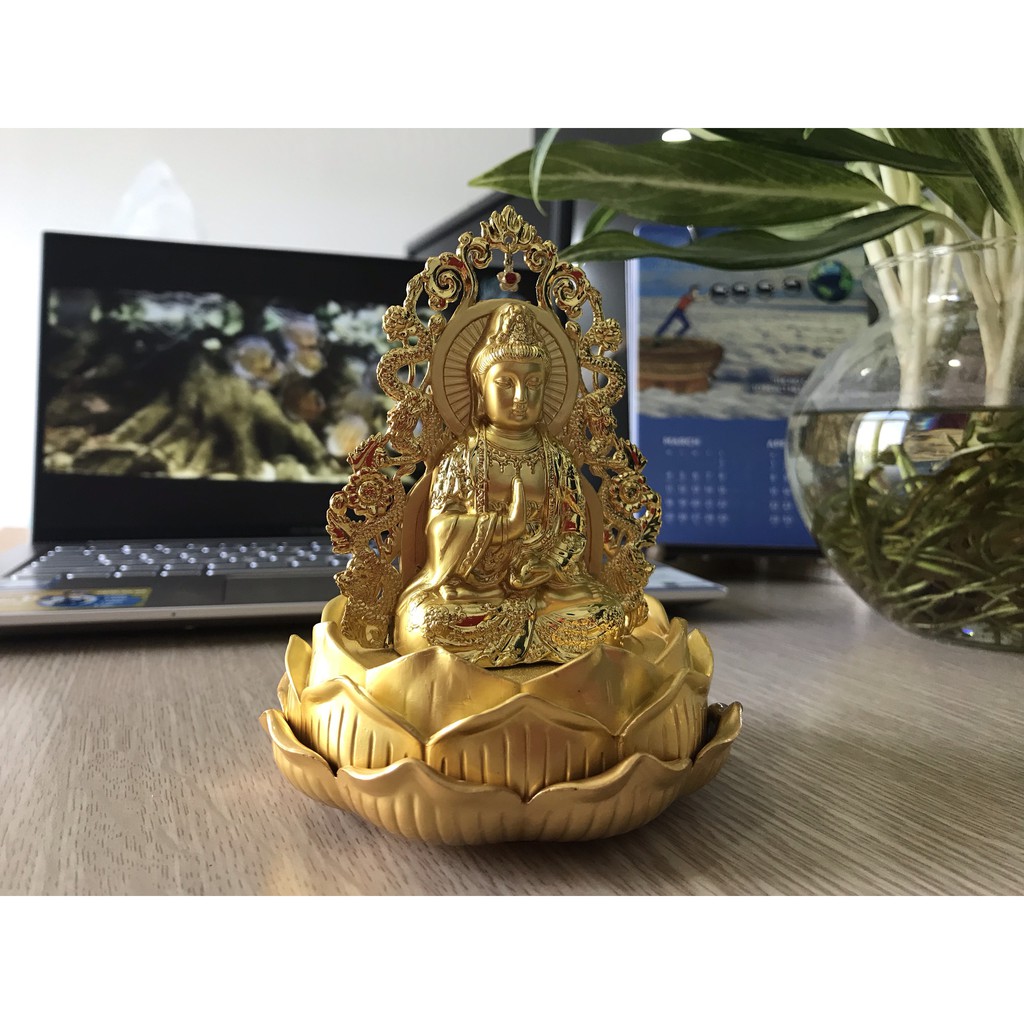 Tượng Quan Âm Bồ Tát Mạ Vàng Cao Cấp