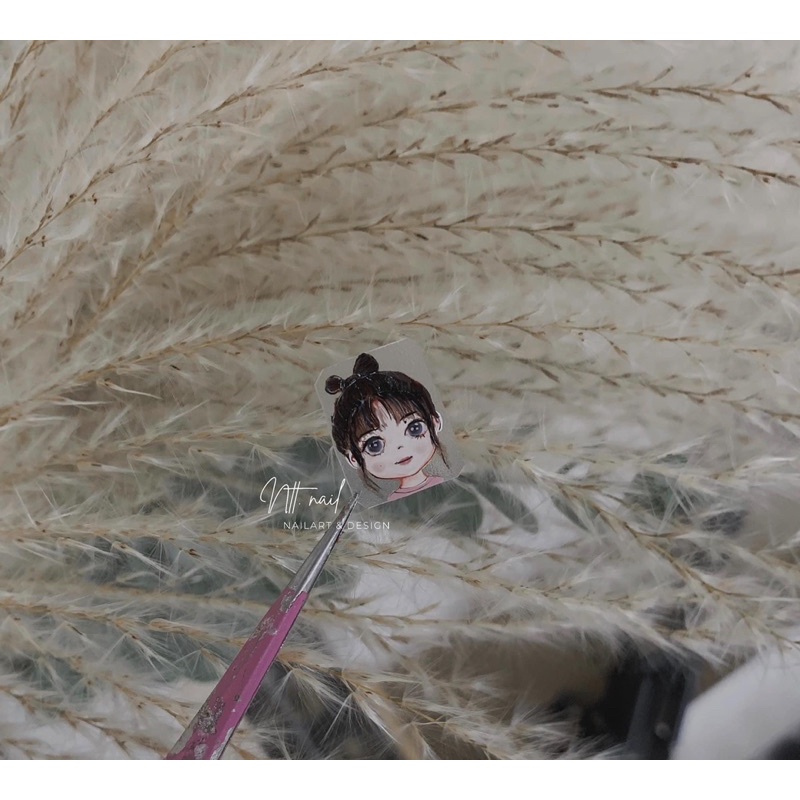 Miếng mica vẽ sticker dán móng tay
