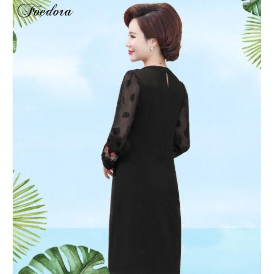 Đầm Xòe Trung Niên - Đầm Dự Tiệc Cao Cấp Tuổi Trung Niên hàng Quảng Châu