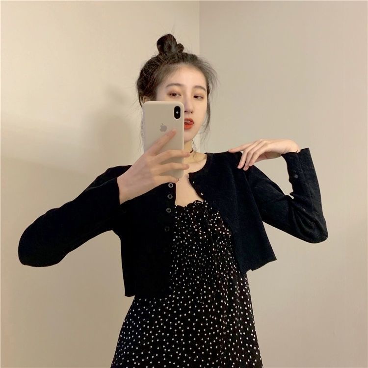 Áo Khoác cardigan Mỏng Tay Dài Màu Trắng Thời Trang Cho Nữ