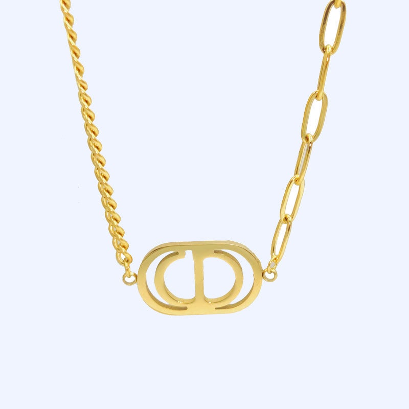 Dây Chuyền Bằng Thép Không Gỉ Mạ Vàng 18K Cao Cấp Thiết Kế Đơn Giản Sang Trọng