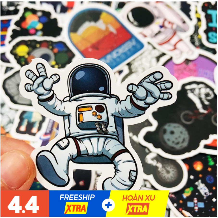 BỘ 50 STICKER HÌNH VŨ TRỤ SIÊU NGẦU DÁN TRANG TRÍ ĐT LAPTOP VALI TƯỜNG TỦ KỆ MŨ BẢO HIỂM XE MÁY