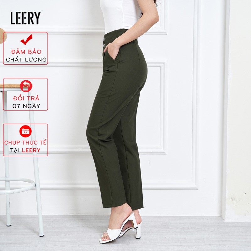 Quần công sở thời trang cao cấp dáng baggy nữ 4 màu QD18 - LEERY