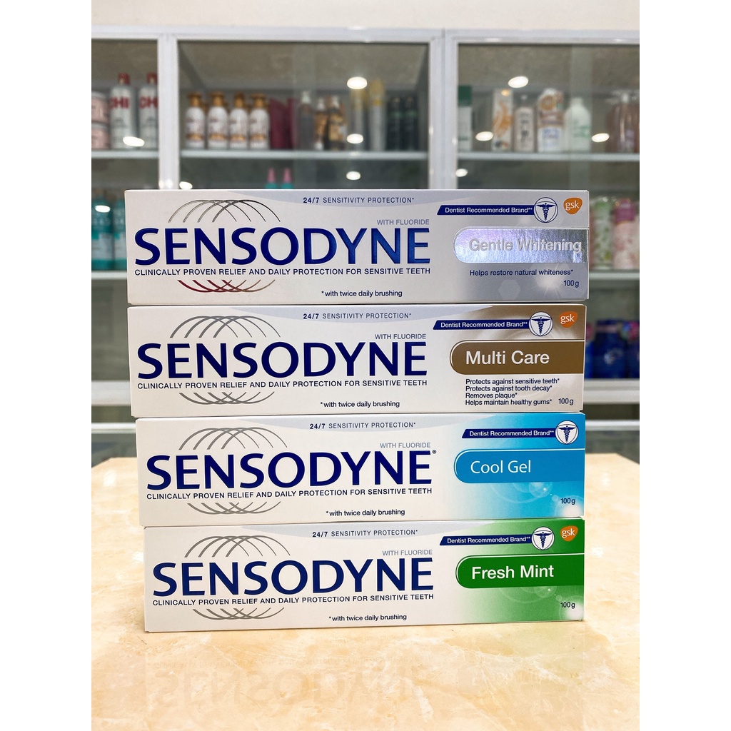 Kem Đánh Răng Giảm Ê Buốt Sensodyne Hương Bạc Hà Và Mát Lạnh Nhập Khẩu Chính Hãng 100g