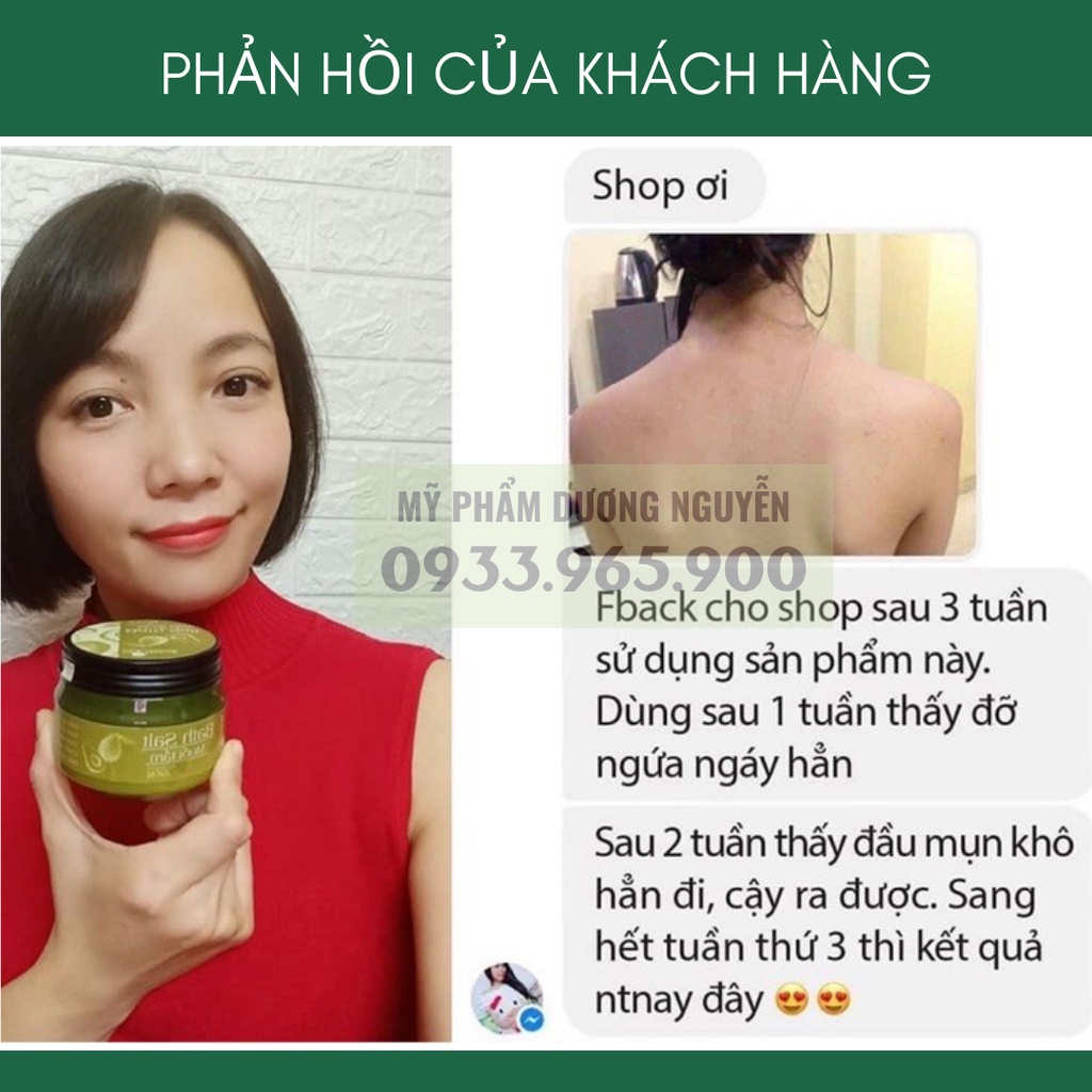 Muối Tắm Giảm Mụn Lưng - Nang Lông - Sạch Thâm Mông Và Thâm Vùng Kín Tinh Chất Muối Biển Tràm Trà 220gr