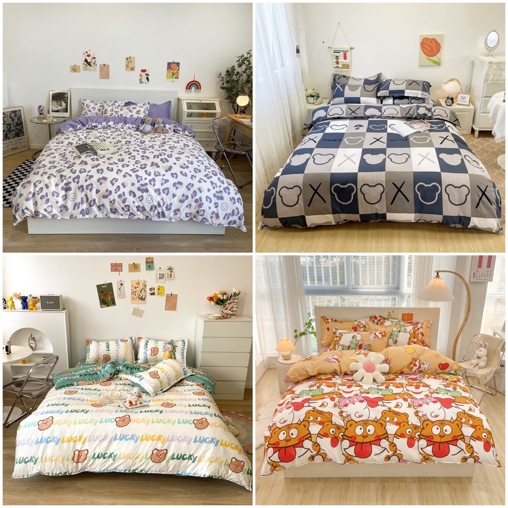 Bộ chăn ga gối poly cotton mùa hè dày dặn, Bộ chăn ga 4 món chất cotton poly cao cấp mềm mịn - Otama Bedding | BigBuy360 - bigbuy360.vn