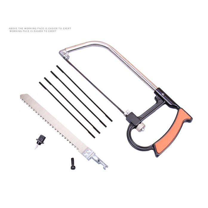 Bộ Cưa Tay Đa Năng Tiện Dụng Gia Đình - Trọn Bộ 6 Lưỡi Cưa + Tay Cưa - Thủ Công Mỹ Nghệ, Cưa Gỗ - Cưa Sắt