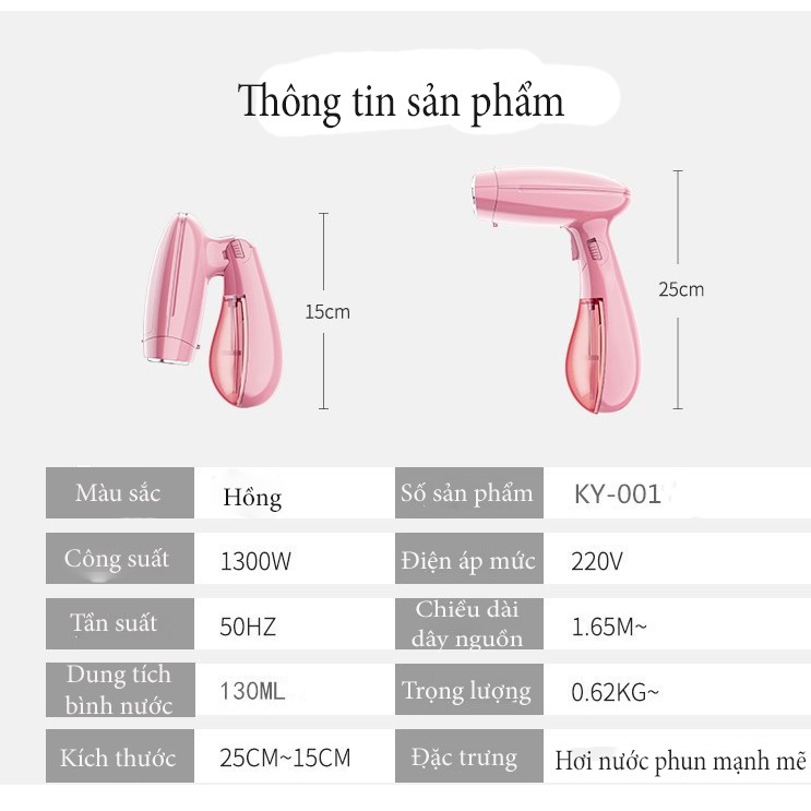 [GIÁ SẬP SÀN] Bàn Là Hơi Nước Cầm Tay Cao Cấp Gấp Gọn + Tặng Móc Treo 5 Lỗ Tiện Dụng,Bảo Hành Lỗi 1 Đổi 1