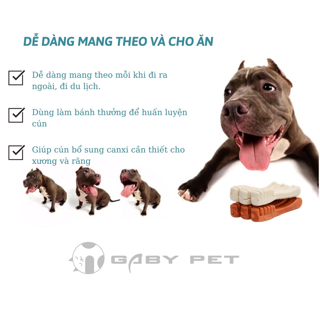 Xương Gặm Cho Chó GABY PET Bổ Sung Canxi Sạch Răng Thơm Miệng