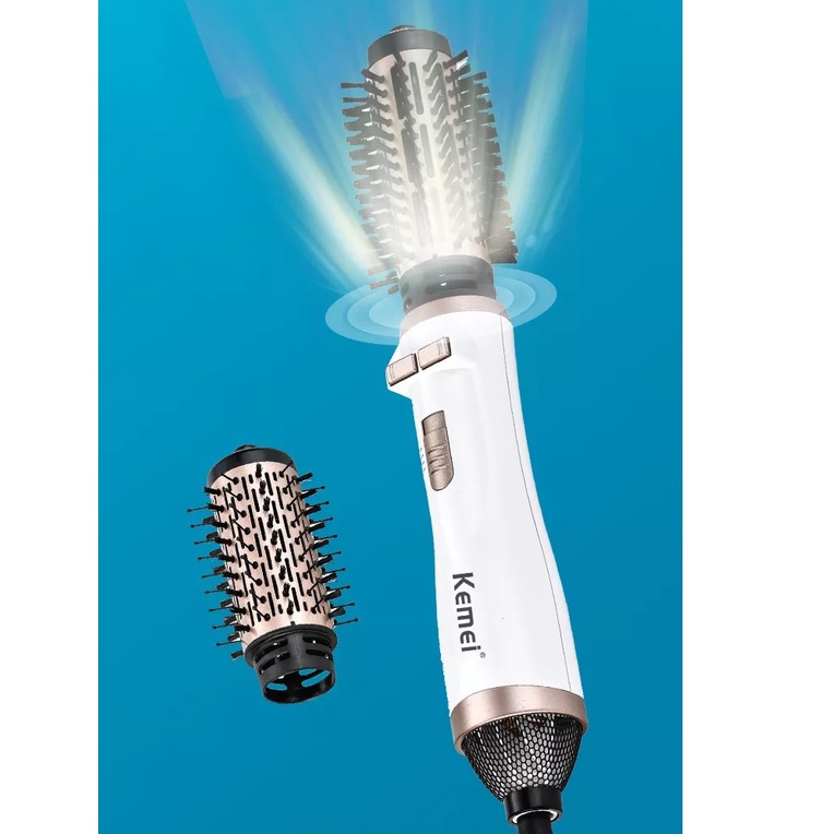 Lược Điện Sấy Xoay 360 Độ 2 Đầu Tạo kiểu Tóc Đa Năng Kemei Km 8020