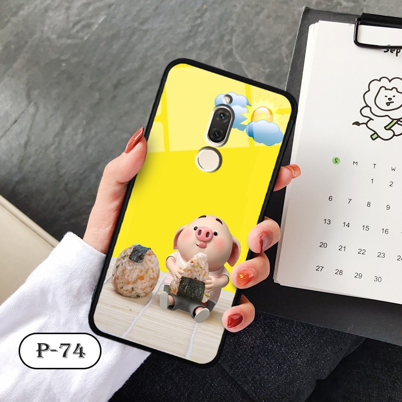 Ốp kính in hình cute Huawei Nova 2i