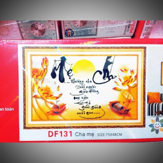 Tranh đính đá cha mẹ df131