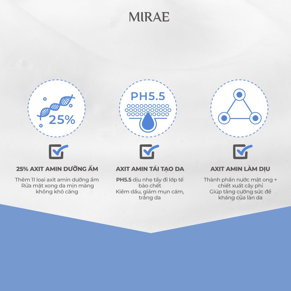 Sữa Rửa Mặt MIRAE làm dịu, dưỡng da trắng sáng | BigBuy360 - bigbuy360.vn