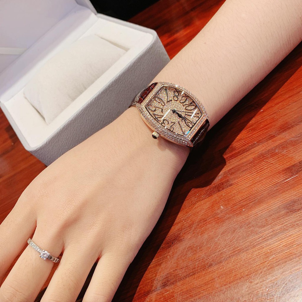 Đồng hồ nữ chính hãng Davena - Máy Quartz pin - Kính khoáng - Dây da bóng