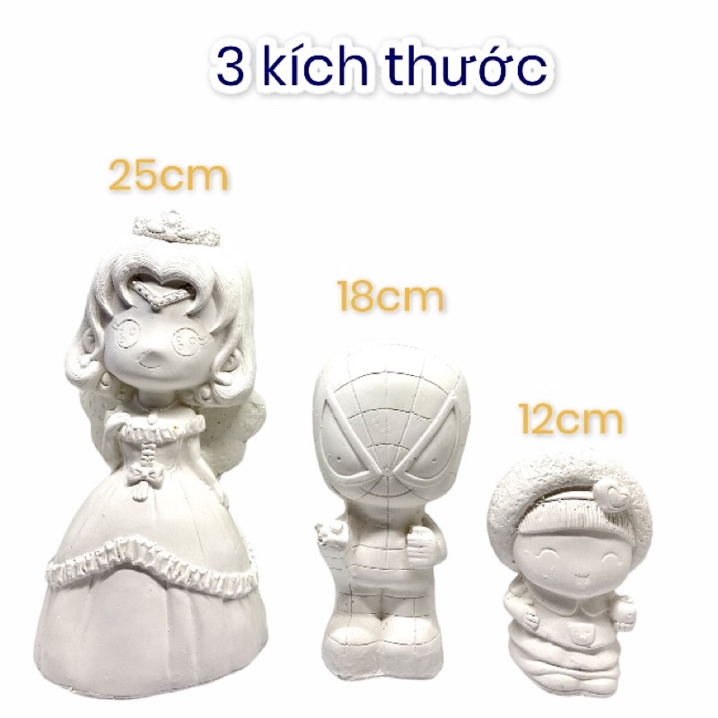 [FREESHIP50K] SET TƯỢNG THẠCH CAO 15CM KÈM MÀU VẼ VÀ CỌ VẼ LUYỆN SỰ KHÉO LÉO CHO BÉ