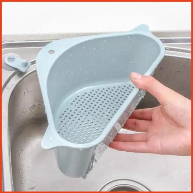 Rổ ráo nước, rổ lọc rác gắn bồn rửa chén đa năng hình tam giác