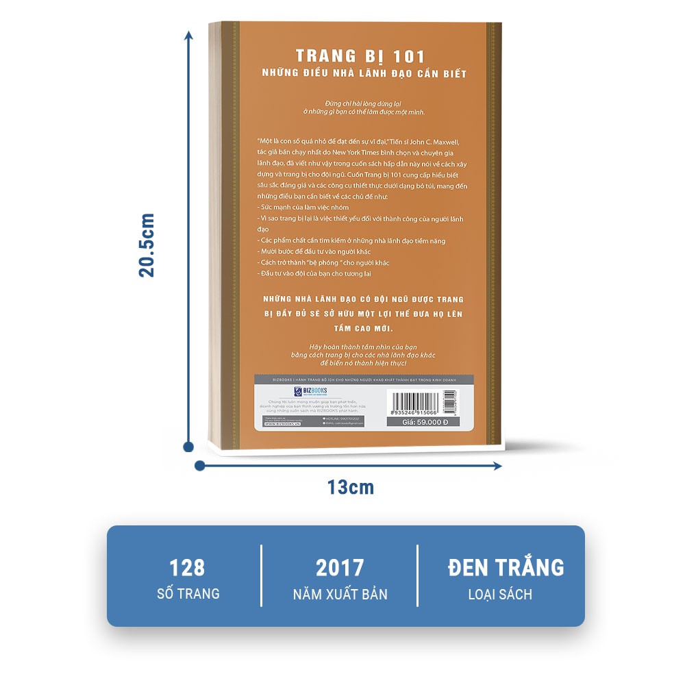 Sách Trang Bị 101 – Những Điều Nhà Lãnh Đạo Cần Biết Bizbooks