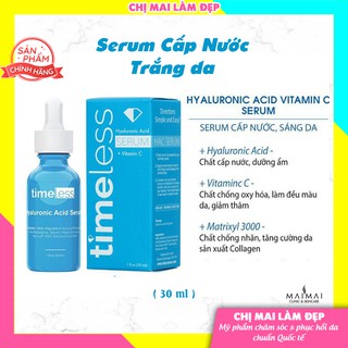 Serum Cấp Nước Trắng Da - Timeless Hyaluronic Acid Vitamin C 30ml (Mẫu Mới)
