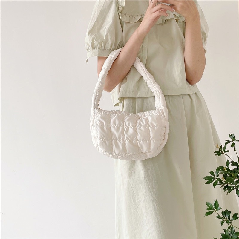 - Loại 1 Túi phao dù đeo vai, form basic đi làm, đi chơi hottrend phong cách Hàn Quốc trendy