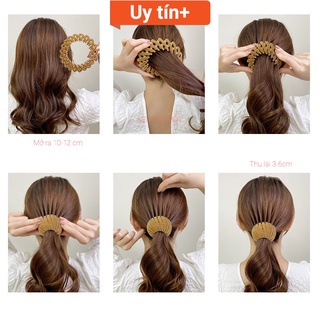 Chụp Búi Tóc Tròn - Kẹp Tóc Dạng Tròn Co Giãn