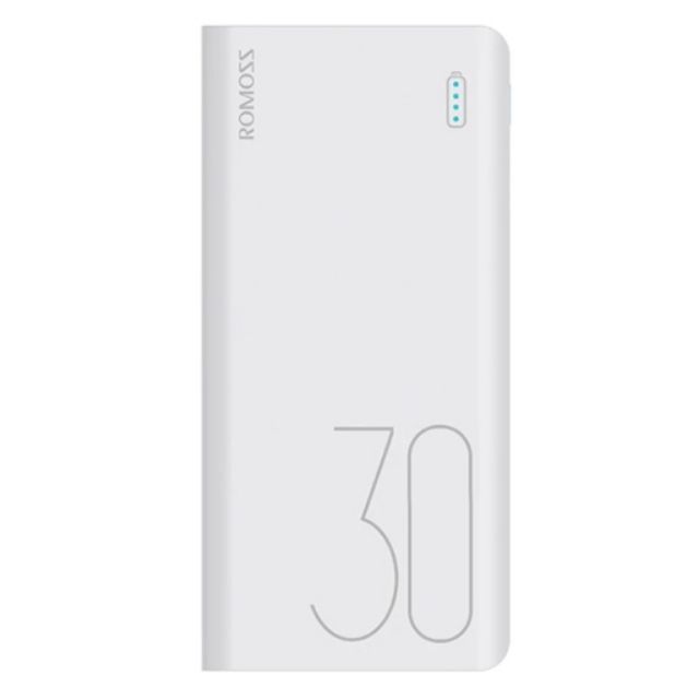 Pin sạc dự phòng lõi Polymer Romoss Sense8 30000mAh (Trắng)