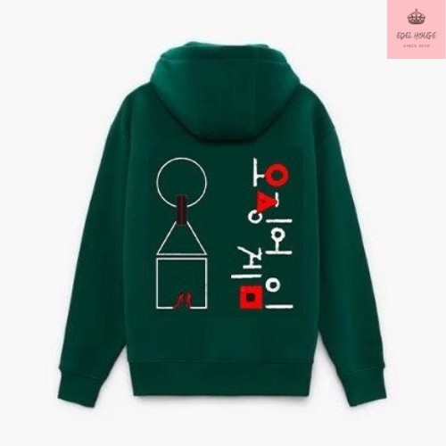 Áo Hoodie Nam Nữ Squid Game, Áo Nỉ Squid Game Trò Chơi Con Mực Hot Trend Chất Nỉ Ngoại Mềm Mịn Edel E727