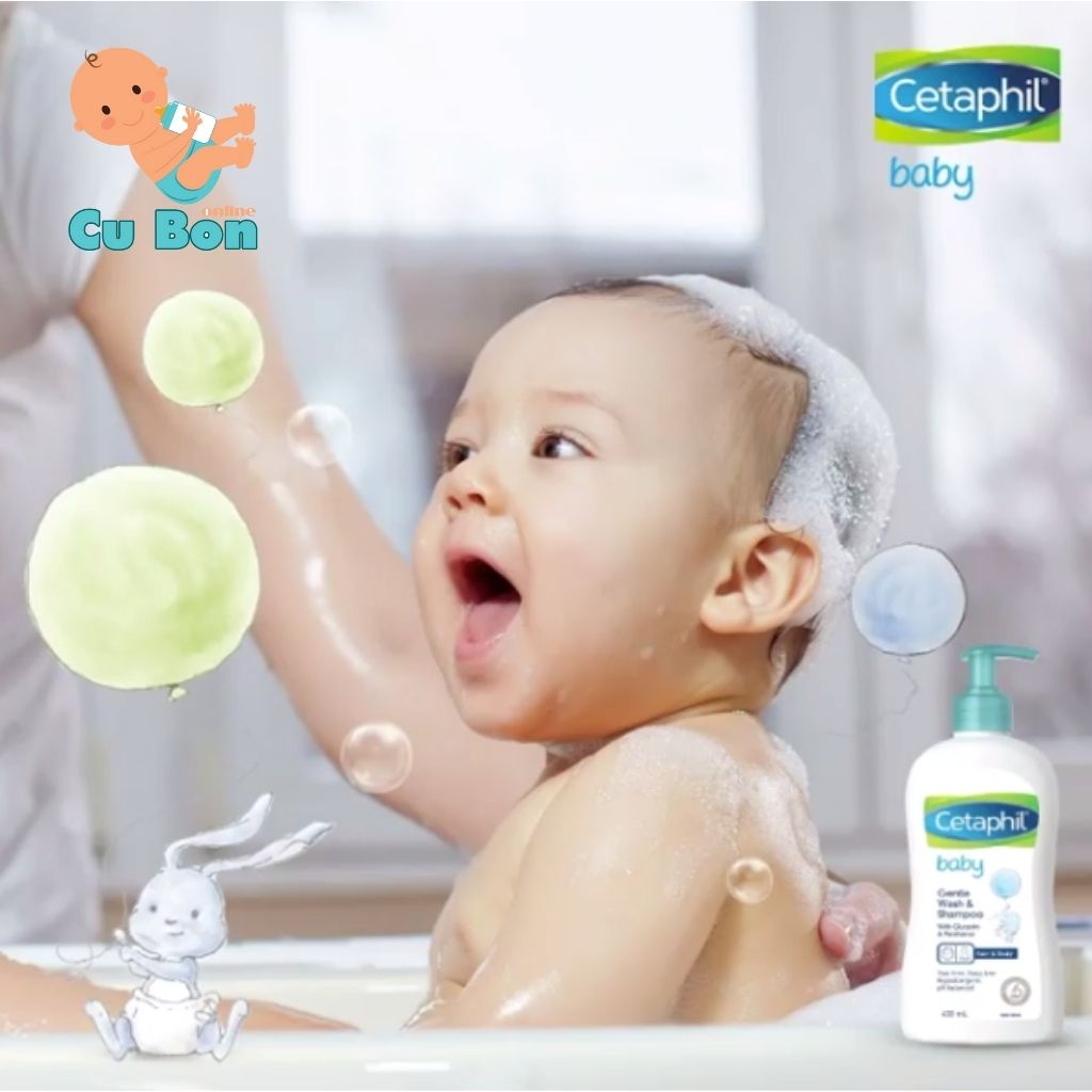 Sữa tắm gội cho bé từ sơ sinh CETAPHIL BABY GENTLE WASH AND SHAMPOO 400ML của úc