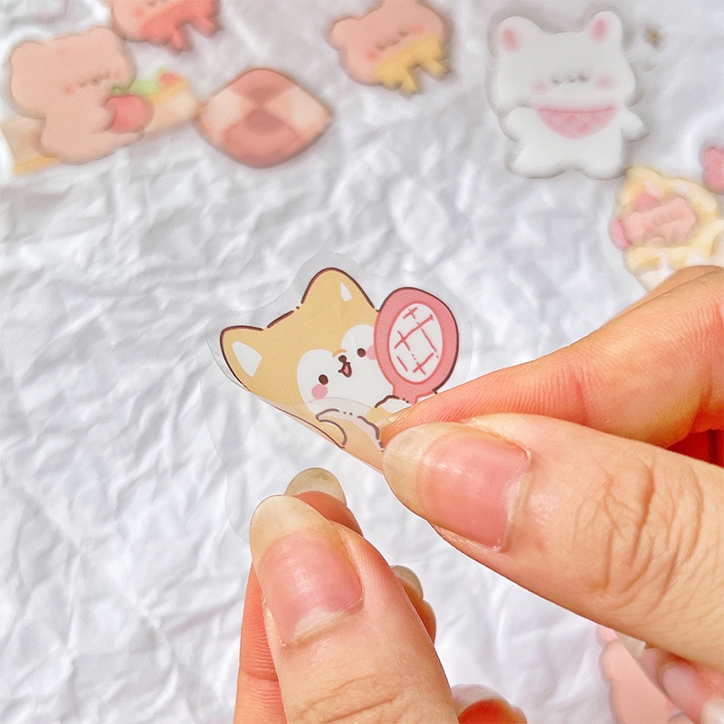 Set 46 Sticker Hoạt Hình Chống Thấm Nước Trang Trí Văn Phòng