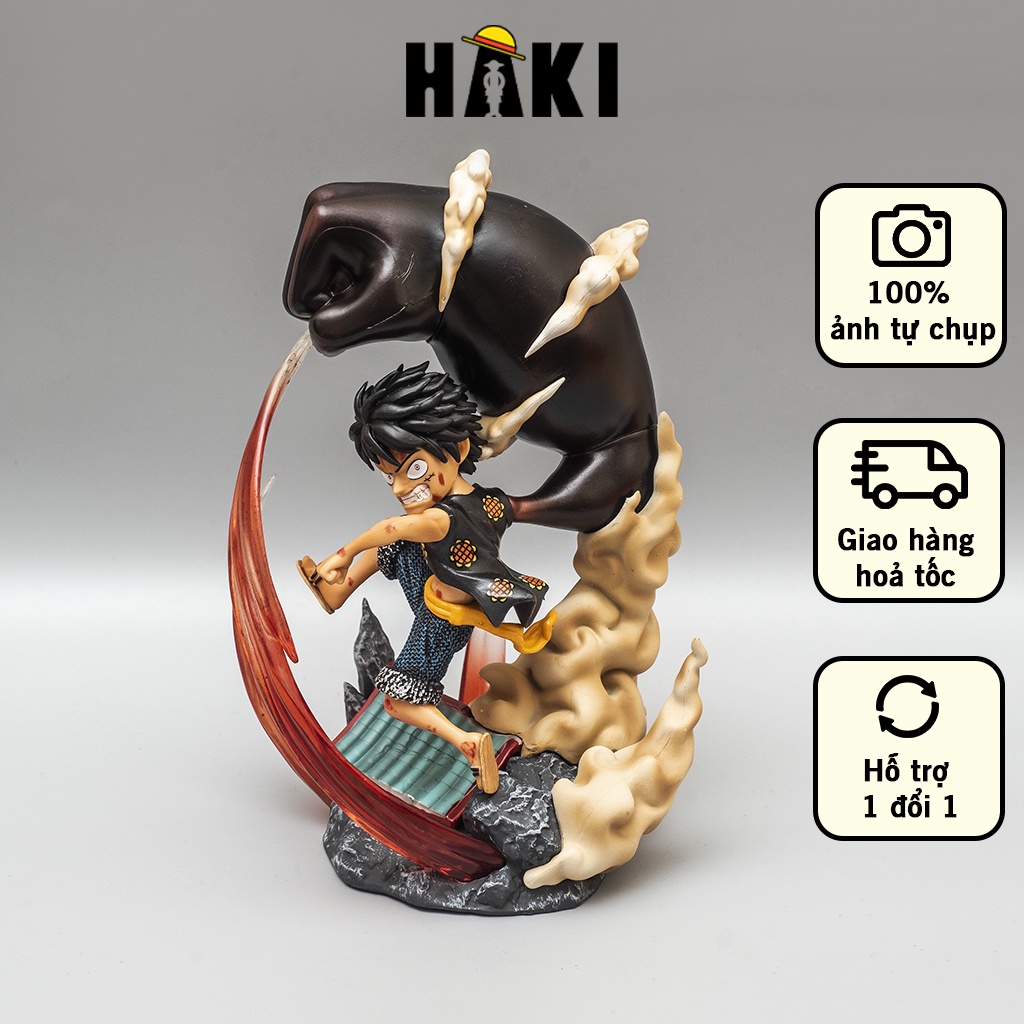 Mô hình One Piece Luffy Gear 3 cao 23cm LF09 - Mô hình trang trí One Piece Luffy Mũ Rơm Haki Shop