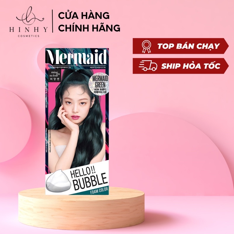 Nhuộm tóc Miseen Hello Bubble 4GN Mermaid Green