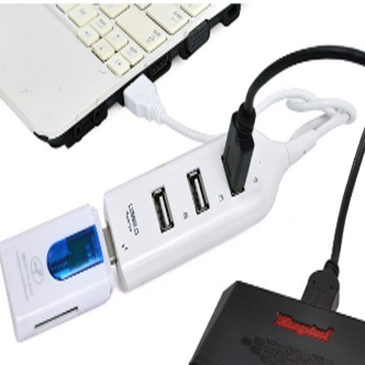 Hub usb 4 port hình ổ điện (Đen)