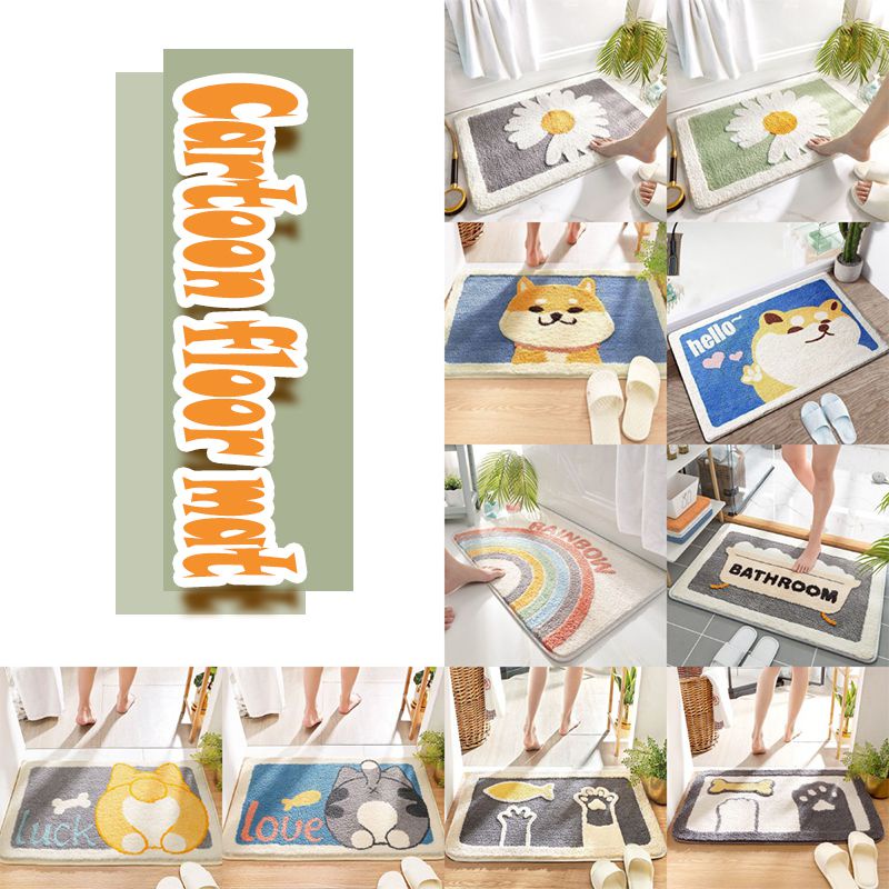 Thảm lót sàn Thấm Hút Tốt Chống Trượt Họa Tiết Hoạt Hình