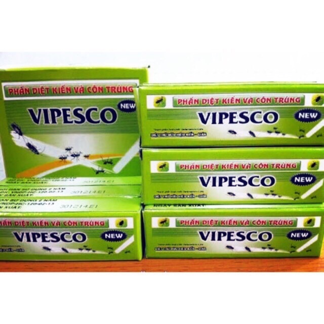 Phấn diệt kiến và côn trùng Vipesco - Hộp nhỏ 2 viên